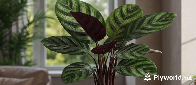 Plantas pequeñas que viven en ambientes húmedos 6 Calatheas (Calathea spp.)